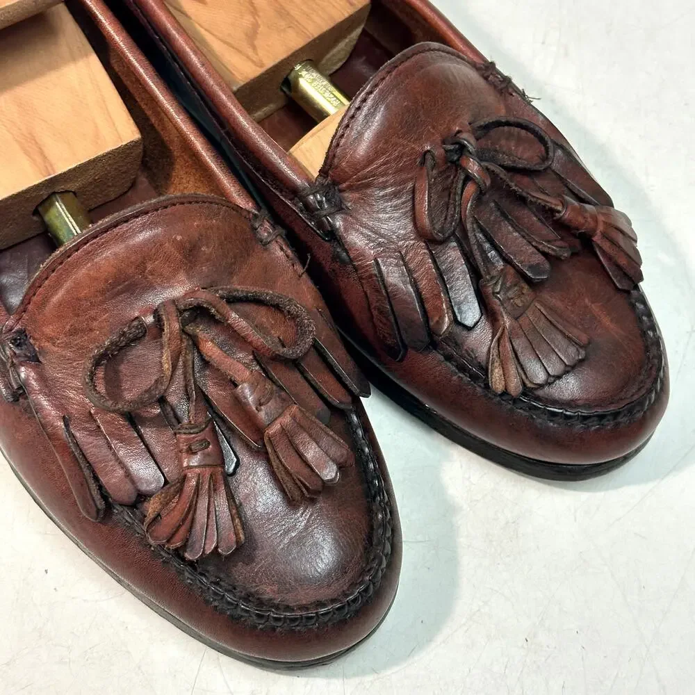NEW HEELS Rancourt & Co. x Polo Ralph Lauren Tassel Loafer Bench Made USA 8 D